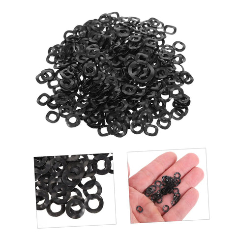 Spring Wave Washer Gasket Assortment Kit 500 Steel Wave Washers for Automotive and Home Use Replacements in Tight Spaces Heavy Duty Thrust Load Washers for Conventional Springs Durable Easy To Install Set, black steel washers in bulk