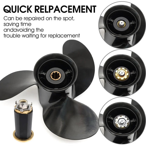 Hub Kit For Flo-Torq II Replacement 835257Q1 Fits Mercury 60-300 HP Outboards And Mercruiser Alpha Bravo One Drives Ready-To-Swap With Thrust Washer Drive Sleeve Aft Adapter Tab Washer Prop Nut
