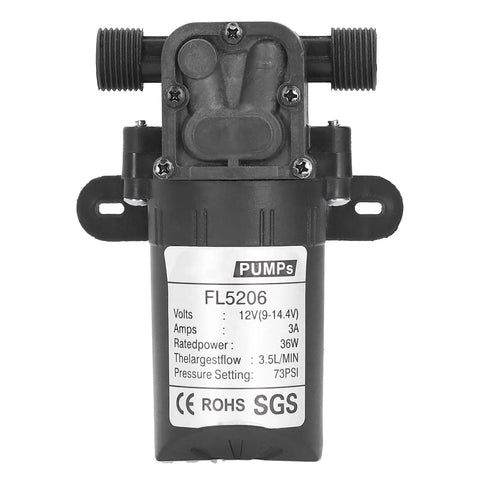 Fabater 12V Dc Micro Diaphragm Pump Self Priming Sprayer With 36W Motor And 73Psi Pressure For Industrial Painting Tools Water Transfer Applications Reliable Sealed Design And Dust Resistance For Stable Fluid Delivery