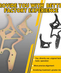 LS Swap Hero Bracket Kit Delivers a Slick Serpentine System With Rad 180 Degree Alternator Rotation for LS1 LS2 LS3 LS6 LS7 engines, shown in black and gold finish.