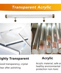 Wall Mount Clear Acrylic Railing Kit With Sleek Silver Brackets For Indoor Stairs And Decks showcasing transparent acrylic materials.