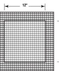 Self Adhesive Drywall Repair Patch 12x12 Inch With Fiber Mesh Over Galvanized Plate, Adhesive Backed, square grid pattern