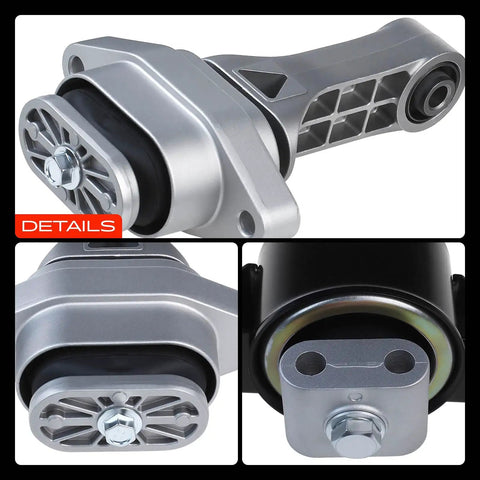 Upgraded Engine And Transmission Mount Set With Torque Strut Bracket For Chevy Aveo And Pontiac Models showing detailed design and sturdy materials.