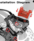 Installation diagram of Two Pairs MT600 Electric Bike Disc Brake Pads For LD-200PLUS And LD4X Hydraulics