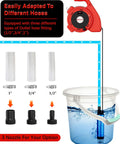 Portable Battery Powered Transfer Pump 635GPH 120W Compatible With Milwaukee 18V Battery with hose adapters and fittings