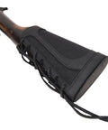 Buffalo Hide Leather Waxed Canvas Recoil Reducing Pad for Buttstock Extension and Cheek Rest with Rifle Shell Holder Fits.22LR.22MAG.17HMR