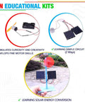 4 In 1 Solar Power And Electric Motor STEM Kit For Kids Beginners With Solar Car Solar Powered Fan Wind Car And Wooden Plane DIY projects