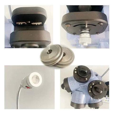 Top Rated Universal End Mill Grinder With Powerful 600W Brushless Motor For Sharp Precision Tool Maintenance And Easy Setup detail images showing grinding wheels and controls.
