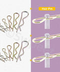 175 Piece Cotter Pin Kit with Six Sizes Zinc Plated Steel Hairpin R Clips and Hitch Pins for Automotive and Machinery Projects