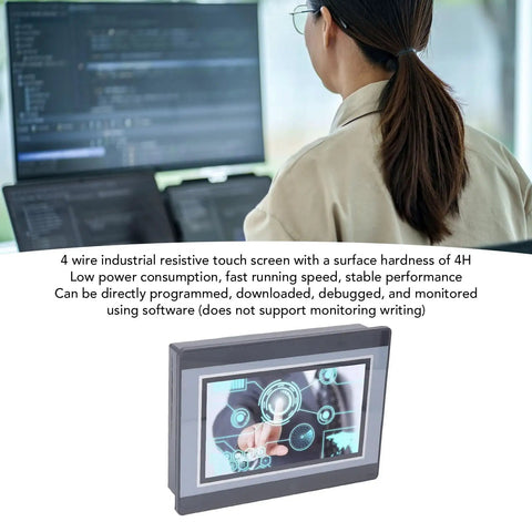 7 Inch HMI PLC Touchscreen Panel With DC 24V 5A Power 2 Channel K Type Thermocouple in industrial setting