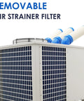 Built Like A Tank Heavy Duty Portable Industrial Air Conditioner 28900 Btu 3150 Watt Commercial Spot Cooler with removable air strainer filter.