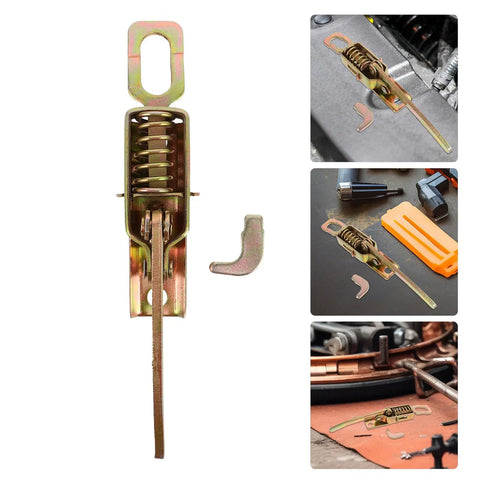 Beefy Heavy Duty Truck Trailer Gate Latch With Spring Toggle Clamp Adjustable Metal Pull Latch For Cargo Doors And Toolbox Kits Yellow Base