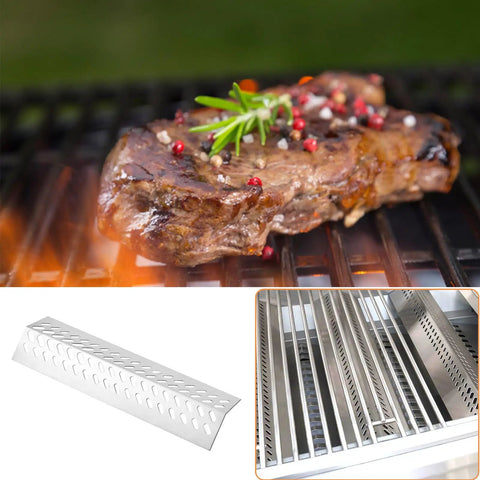 Stainless Steel Flame Tamers Four Piece Grill Heat Plate Replacement For Bull Gas Grills with steak and heat shields
