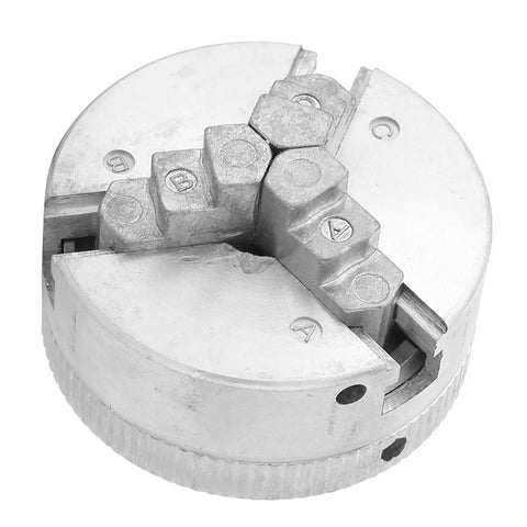 Top Shelf Zinc Alloy Three Jaw Micro Lathe Chuck Featuring Dual Locking Rods For Mini Metal Lathes Quick Setup Clamp Accessory