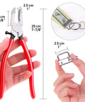 40 Piece 1 Inch Key Fob Hardware Set With Pliers For Wristlets Lanyards And Key Chains Making Supplies In Four Colors