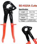 Heavy Duty Ratchet Cable Wire Cutter Chops Copper And Aluminum Like A Hot Knife Through Butter Quick Release Lever 25cm