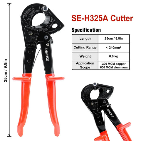 Heavy Duty Ratchet Cable Wire Cutter Chops Copper And Aluminum Like A Hot Knife Through Butter Quick Release Lever 25cm