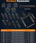 2 In 1 Blind Hole Bearing Puller And Bearing Press Kit For Bicycle And Motorcycle, Beefed Up Pro Grade 16 Piece Set components