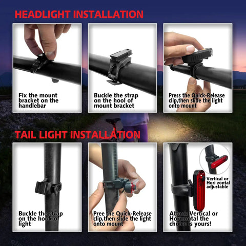 4 Pack USB C Rechargeable Bike Lights Headlights For Night Rides Men Women And Kids With 3 Modes A Safe Indicator Light For Skateboards Strollers And Wheelchairs