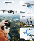 1080P HD FPV Drone With Camera For Beginners And Kids Foldable Quadcopter Showing Auto Hover and 360 Degree Flip Over Forest