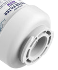 Close-up of Replacement Water Filter Cartridge For GE MWF Refrigerator, NSF Certified, Easy To Install, Leak-Proof Fit, 2-Pack
