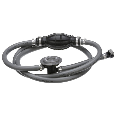 Coiled Pro Grade Marine Fuel Line Kit With Six Feet Of Three Eighths Inch Hose Tank And Engine Fittings Sprayless Connector