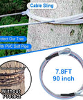 Backyard Zip Line Kit For Kids And Adults 65 Feet With 60mm Swing Seat Steel Trolley With Brake, PVC soft pipe on tree