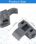 Close-up view of 55 Piece Door Hinge Shims and 86 Degree Cabinet Restrictor Clips Kit showing product dimensions.