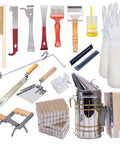 Beekeeping Tools Kit 22 Pcs For Beginners And Beekeepers With Premium Bee Smoker Extra Shield Pellets Goatskin Gloves