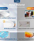 Comparison of aluminum and plastic materials, highlighting durability and safety of 16 Pack 4 Inch Ultra Thin LED Recessed Ceiling Light With Junction Box 5 CCT Selectable 2700K 3000K 4000K 5000K 6000K Dimmable 11W 800 Lumen Output Equivalent To 70W ETL Listed Easy Install.