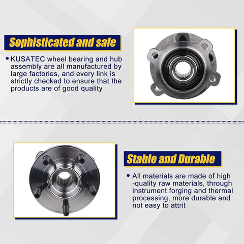 Close-up of 512500 Rear Wheel Bearing And Hub Assembly for Ford Escape AWD 2013 to 2018, showing metal construction and 5 lug design.