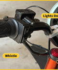 Handlebar controls for Ring Shaped Headlight With Built In Horn Control For Electric Bicycles, easy mounting on Soleil01 E Bike
