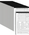 Twenty Pack 5.5 by 8.5 Inch Vehicle Inspection Report Books With 31 Sets Per Book 2 Ply Carbonless Yellow Copy Daily Pre Trip DVIR Forms For Fleet Inspections 310 Total Forms, stacked