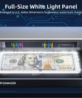 Counterfeit Bill Detector With Dual UV LED Light And Full Backlit Display Fast Watermark And UV Strip Check