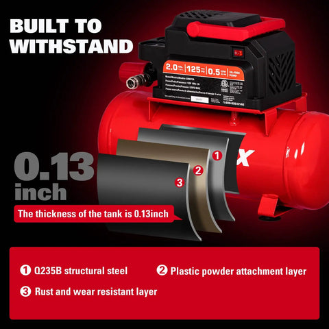 Craftsman 2 Gallon Portable Air Compressor 125 PSI Oil Free Lightweight Compact Design With 10 Piece Accessory Kit Including Hose Chuck Gauge And Blow Gun Perfect For Tires Nails And Inflatable Projects Quick Setup Easy Storage Ideal Garage Tool