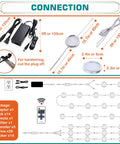 Under Cabinet Lighting Kit Easy Install with Dimmable Wireless RF Remote for Curio Display Case LED Puck Lights link diagram