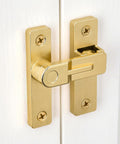 180 Degree Flip Barn Door Lock In Gold Heavy Duty Gate Latch With Flip Safety Bolt For Sliding Doors Ideal For Garden Bathroom And Garage Easy Install Snap On Design With 90 Degree Stops