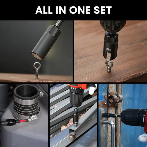 86-Piece Magnetic Impact Nut Driver Set with deep sockets and S2 bits used in various DIY projects and repairs