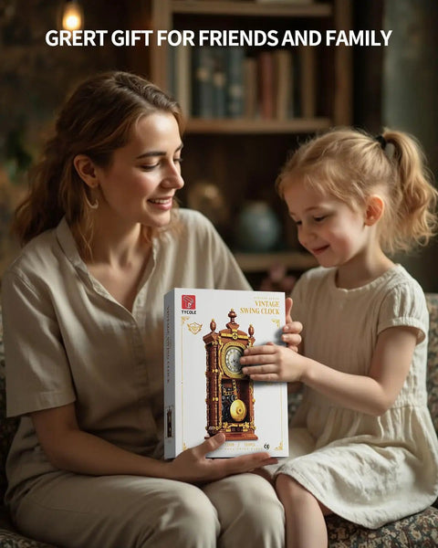 Vintage Pendulum Clock Block Set With Real Clock Function And Linkable Pendulum For Adults And Kids 6 Plus A Dope Hands On Buildable STEM Toy That Doubles As Unique Home Decor And Collectible