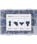 40 Piece Pneumatic Fitting Kit With Splitter Tee And Elbow Straight Connectors For Pu Nylon Pipe Air Tools DIY Shop Gear That Hits The Spot For Smooth Systems in case
