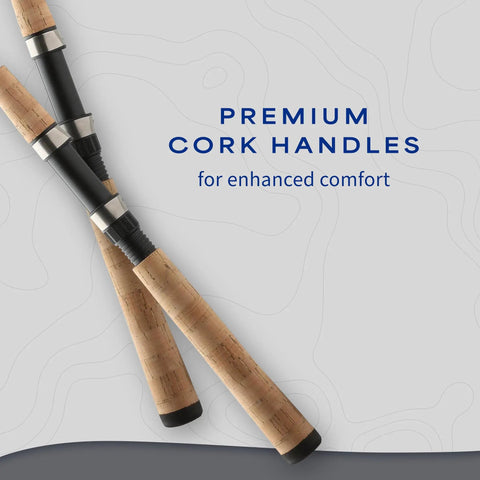 Micro 5 Foot 6 Inch Spinning Rod For Lightweight Lure Fishing with premium full cork handles for comfort