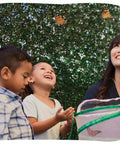 Children release butterflies using the Raise And Release Butterfly Garden Kit For Kids And Classrooms With Caterpillar Habitat.
