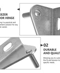 Professional Refrigerator Door Hinges For Freezers Stainless Steel Adjustable 2.95x1.5x0.98 Inch Small Freezer Replacement Hinge