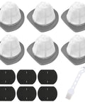 6 Pack Replacement Vacuum Filter Set For Easy Fit Featherweight Stick Lightweight Bagless Vacuum Cleaner 2033 Series, mesh and foam filters visible.