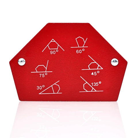 Rosfix Magnetic Welding Angle Set x6 Stainless Steel Fixed Angle with marked degree options for stable metal positioning.