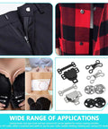 Must Have 100 Pairs Hook And Eye Set With Skirt And Bra Hooks And Eyes And Sew On Snaps In 3 Styles Silver And Black