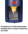 One Touch Pro Earplug Dispenser For Grab And Go Easy One Hand Drop In A Clean Durable Blue Unit with earplug dropping