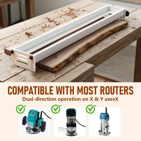 Router Sled For Flattening Slabs 48 Inch With HDPE Benchtop Slab Flattening Jig Adjustable Trimming Planing Machine in use
