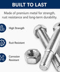 Complete 2 Piece Bicycle Training Wheel Mounting Screw Kit For Kids Bikes Kid Friendly Universal Stabilizer Attachments With Shoulder Bolt Washer And Lock Nut Easy Install For Safe Learning And Steady Rides, metal screws and nut