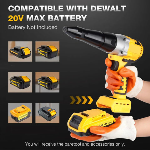 Get A Crazy Powerful 20v Cordless Rivet Tool Kit With Brushless Motor High Torque And Led Light For Tight Spaces That Makes Long Work Sessions Easy Slay Your Projects Without Any Cords Getting In The Way Today Right Now, 20V battery compatible
